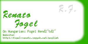 renato fogel business card